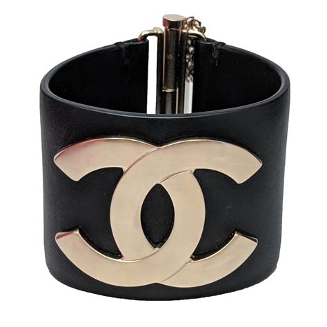 chanel black cuff|chanel black cuff bracelet.